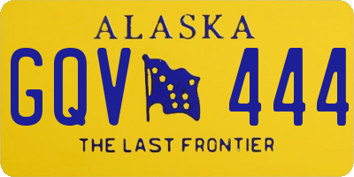 AK license plate GQV444
