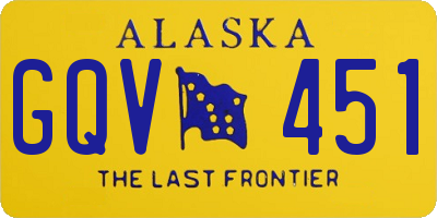 AK license plate GQV451