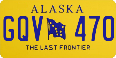AK license plate GQV470