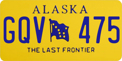 AK license plate GQV475