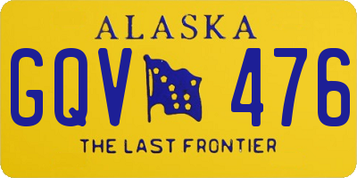 AK license plate GQV476