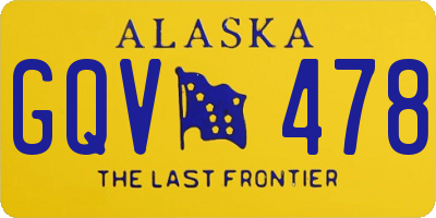 AK license plate GQV478