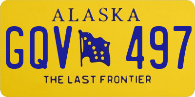 AK license plate GQV497