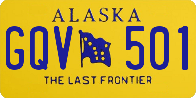 AK license plate GQV501