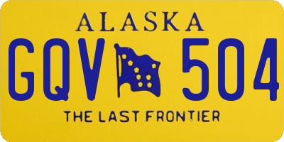 AK license plate GQV504