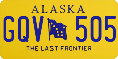 AK license plate GQV505