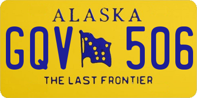 AK license plate GQV506