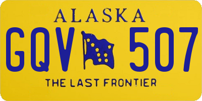 AK license plate GQV507