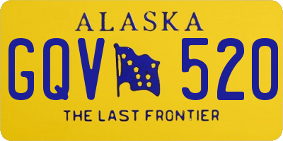 AK license plate GQV520