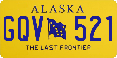 AK license plate GQV521
