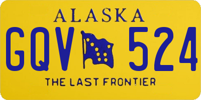 AK license plate GQV524