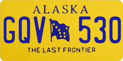 AK license plate GQV530