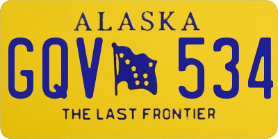 AK license plate GQV534