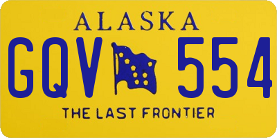 AK license plate GQV554
