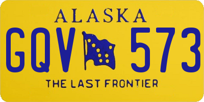 AK license plate GQV573