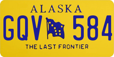 AK license plate GQV584