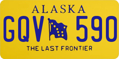 AK license plate GQV590