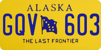 AK license plate GQV603