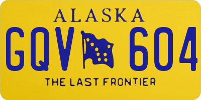 AK license plate GQV604
