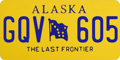AK license plate GQV605