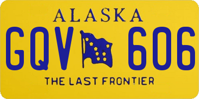 AK license plate GQV606