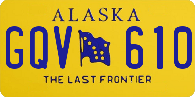 AK license plate GQV610