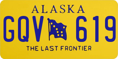 AK license plate GQV619