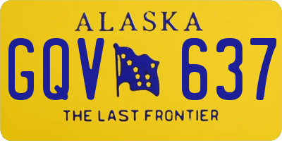 AK license plate GQV637