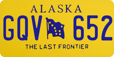 AK license plate GQV652