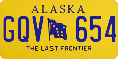 AK license plate GQV654