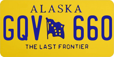AK license plate GQV660