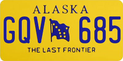 AK license plate GQV685