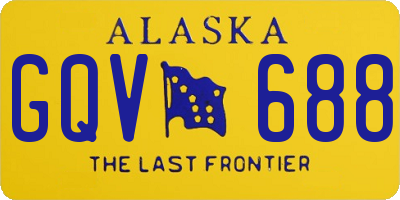 AK license plate GQV688