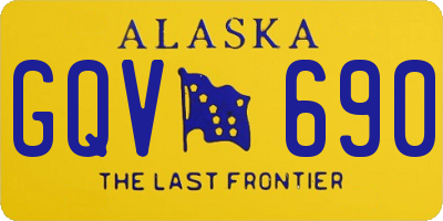AK license plate GQV690