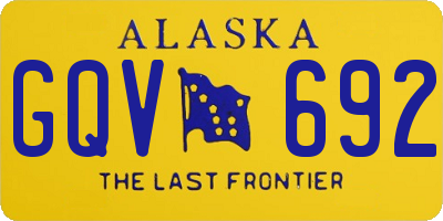 AK license plate GQV692