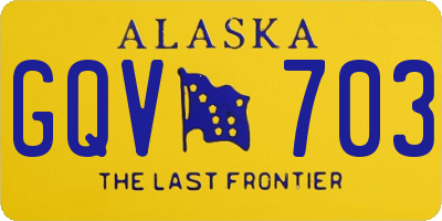 AK license plate GQV703