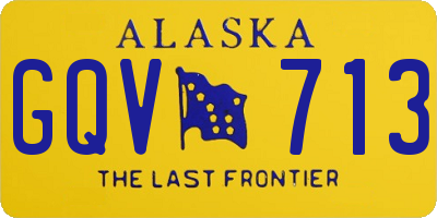 AK license plate GQV713