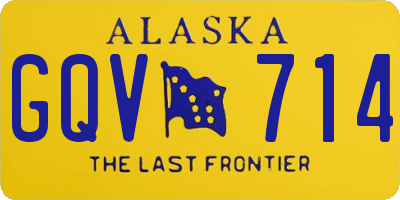 AK license plate GQV714