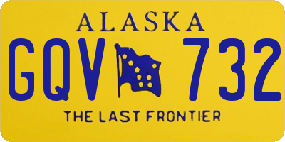 AK license plate GQV732