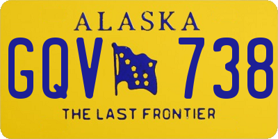 AK license plate GQV738