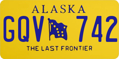 AK license plate GQV742