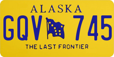 AK license plate GQV745