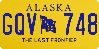 AK license plate GQV748