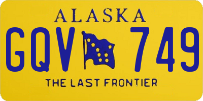 AK license plate GQV749