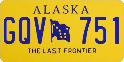 AK license plate GQV751