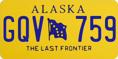 AK license plate GQV759