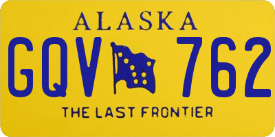 AK license plate GQV762