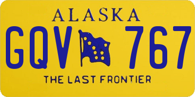 AK license plate GQV767