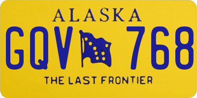AK license plate GQV768