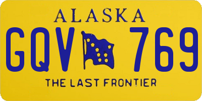 AK license plate GQV769